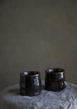 Wavy Mug, Iron Black Glaze