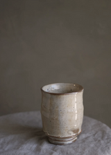 Wild Clay Yunomi Cup, White Slip