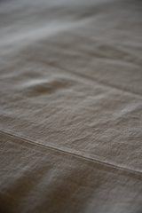 Italian Natural Linen Bed Cover With Seaming