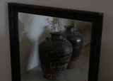 Black Patinated Wooden Mirror