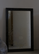 Black Patinated Wooden Mirror