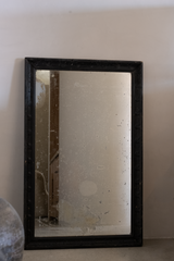 Black Patinated Wooden Mirror