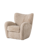 Viola Chair, Beige Shearling