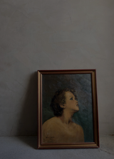 Oil On Canvas Portrait Of Cupid by M Van Essche
