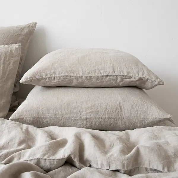 Stone Washed Linen Sheets, Natural