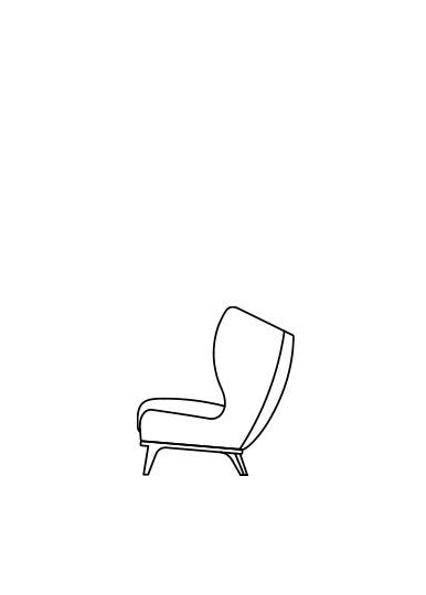 Gemma Armless Wing Chair Rumba 2 Flax, Linen Oak