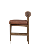 Henri Bar + Counter Stool - Havana Brown, Taupe Shearling