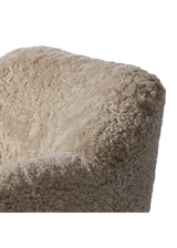 Bellamy Swivel Chair, Beige Shearling