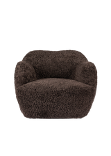 Bellamy Swivel Chair, Cocoa Shearling