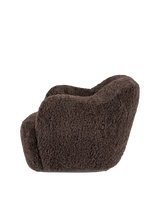 Bellamy Swivel Chair, Cocoa Shearling