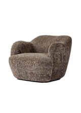 Bellamy Swivel Chair, Taupe Shearling