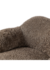 Bellamy Swivel Chair, Taupe Shearling