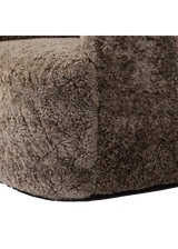 Bellamy Swivel Chair, Taupe Shearling