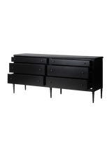 Tierre 6 Drawer Dresser - Black