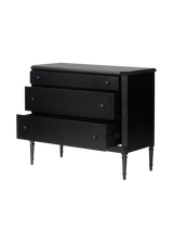 Tierre 3 Drawer Dresser - Black
