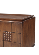Lenox Media Console - Rust Rubberwood Veneer