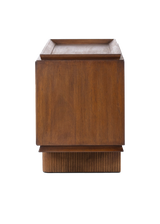 Lenox Media Console - Rust Rubberwood Veneer