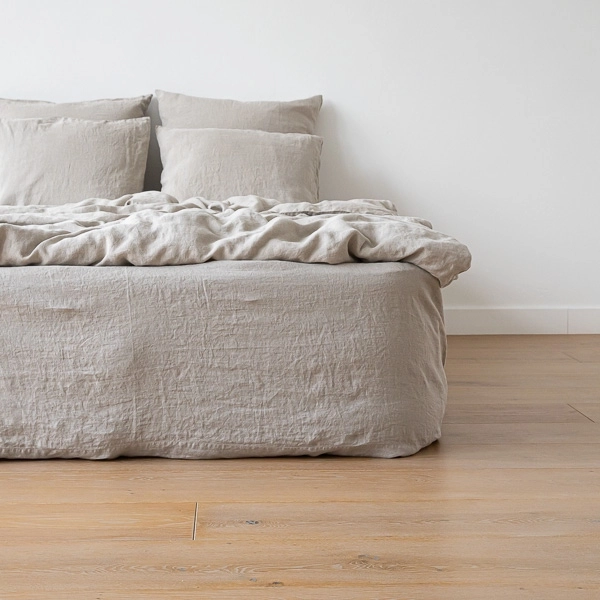Stone Washed Linen Sheets, Natural