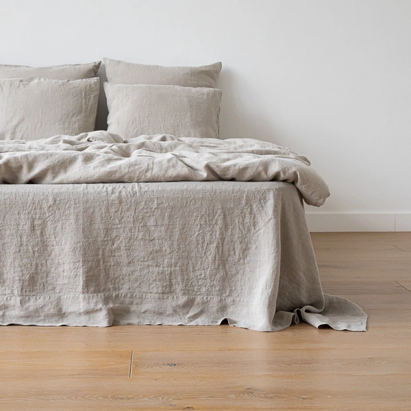 Stone Washed Linen Sheets, Natural