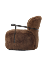 Sylvie Swivel Chair - Ochre Shearling