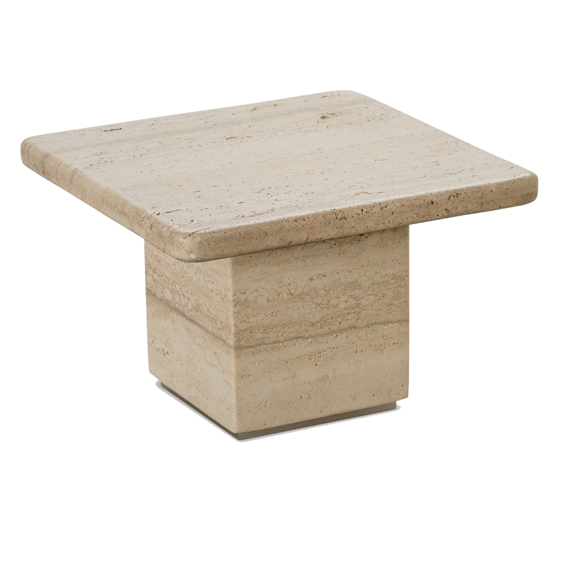 Travertine End Table – Lolointeriors