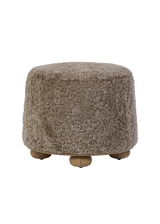 Sabine Ottoman, Taupe Shearling