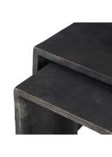 Lina Outdoor End Table - Distressed Bronze