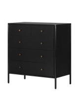 Reese 5 Drawer Dresser, Black