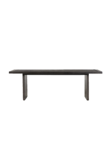 Cedric Dining Table, Worn Black Oak