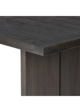 Cedric Dining Table, Worn Black Oak
