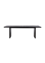 Cedric Dining Table, Worn Black Oak