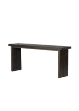 Cedric Console Table, Worn Black Oak