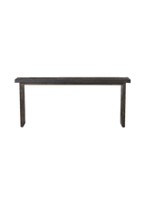 Cedric Console Table, Worn Black Oak
