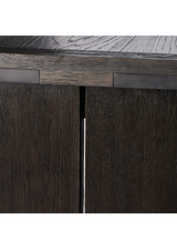 Cedric Console Table, Worn Black Oak