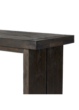 Cedric Console Table, Worn Black Oak