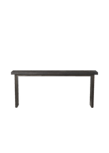 Cedric Console Table, Worn Black Oak