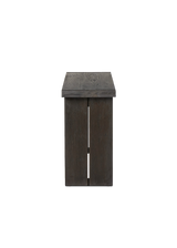 Cedric Console Table, Worn Black Oak
