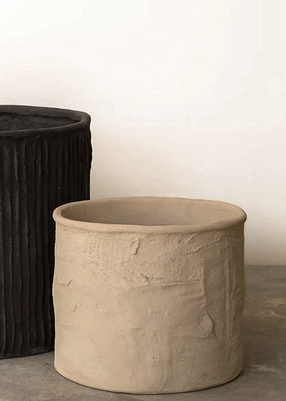 Terra Planter Natural, Ivory 16"Dx13.75"