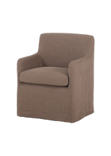 Odette Slipcover Dining Chair - Brussels Mushroom