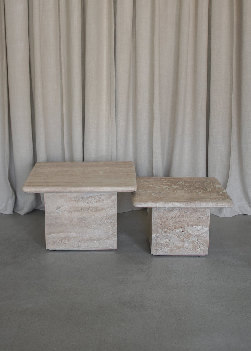Travertine End Table – Lolointeriors
